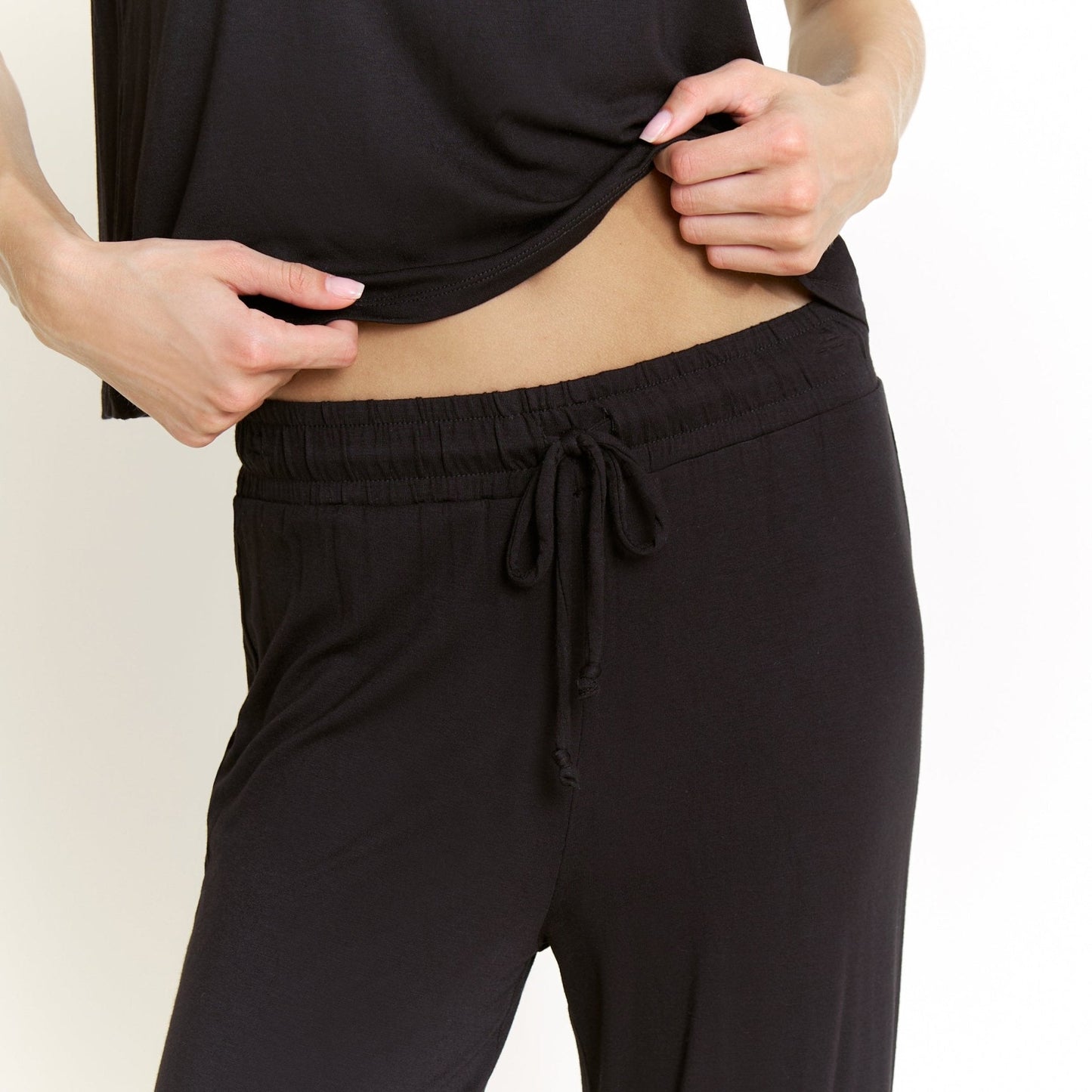 Honeydew All American Tee Pant Set in Black