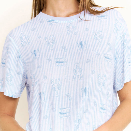 Honeydew Star Seeker Tee Shortie Set in Saltwater Sonata