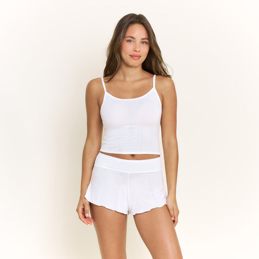 Honeydew Janelle Cami Shortie Set in White
