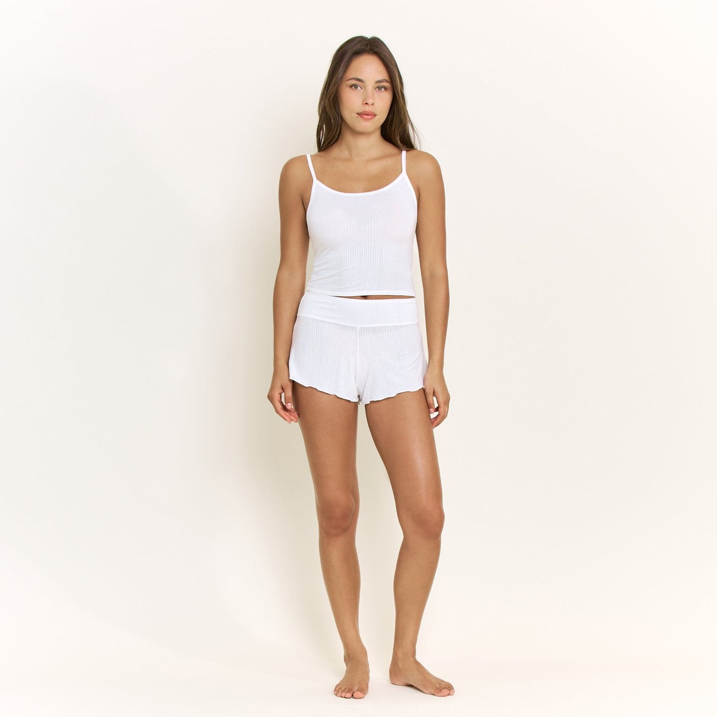 Honeydew Janelle Cami Shortie Set in White