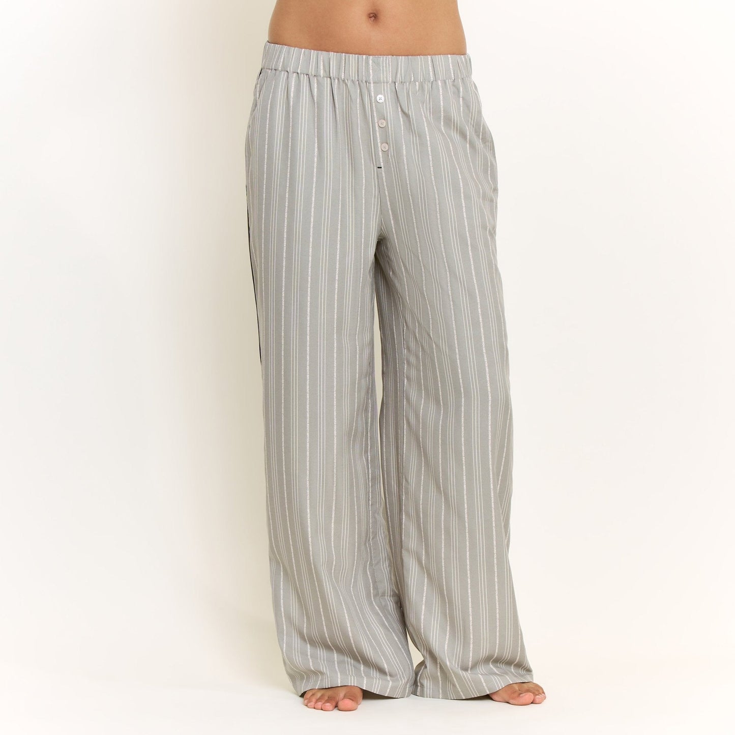 Honeydew Nap Era Pant in Soft Olive Stripe