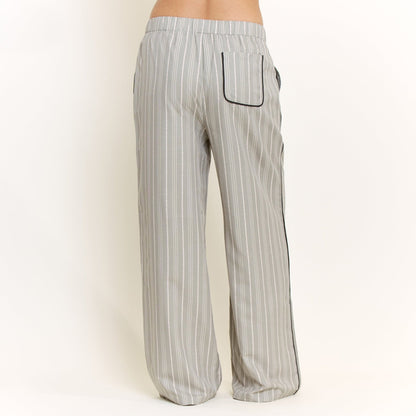 Honeydew Nap Era Pant in Soft Olive Stripe