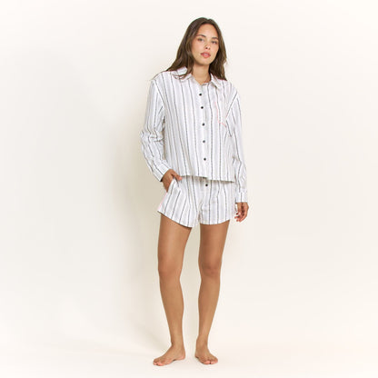 Honeydew Nap Era Long Sleeve Top in Ivory Stripe