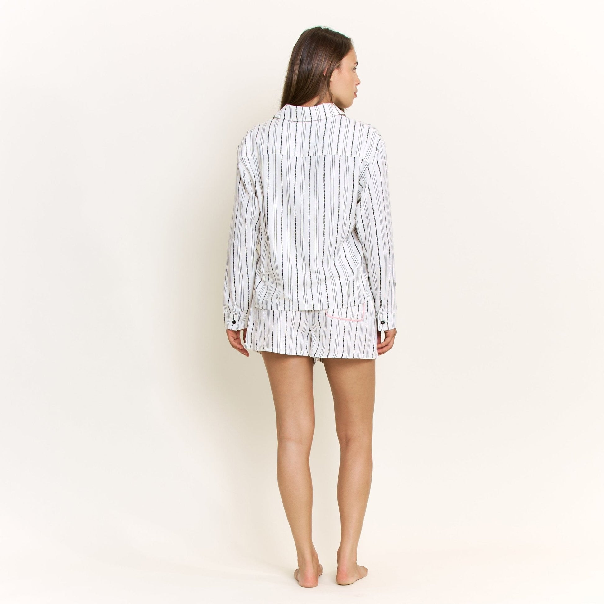 Honeydew Nap Era Long Sleeve Top in Ivory Stripe