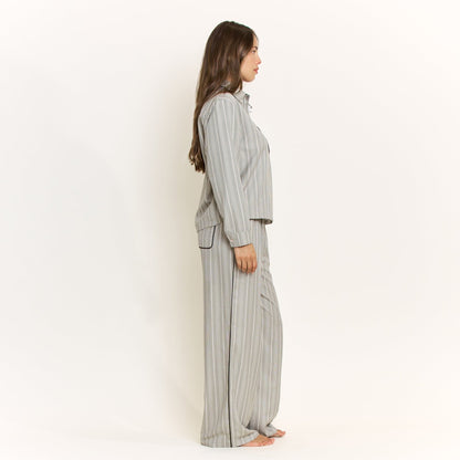 Honeydew Nap Era Long Sleeve Top in Soft Olive Stripe
