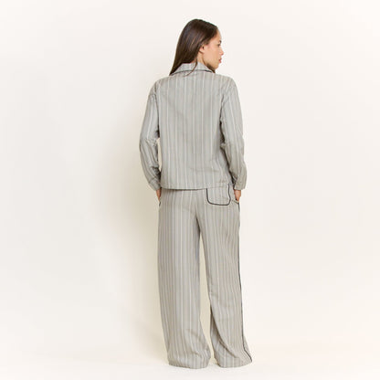 Honeydew Nap Era Long Sleeve Top in Soft Olive Stripe