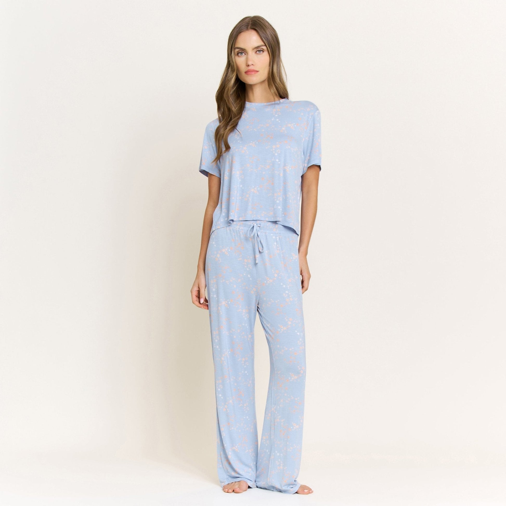 Honeydew All American Tee Pant Set in Periwinkle Stars