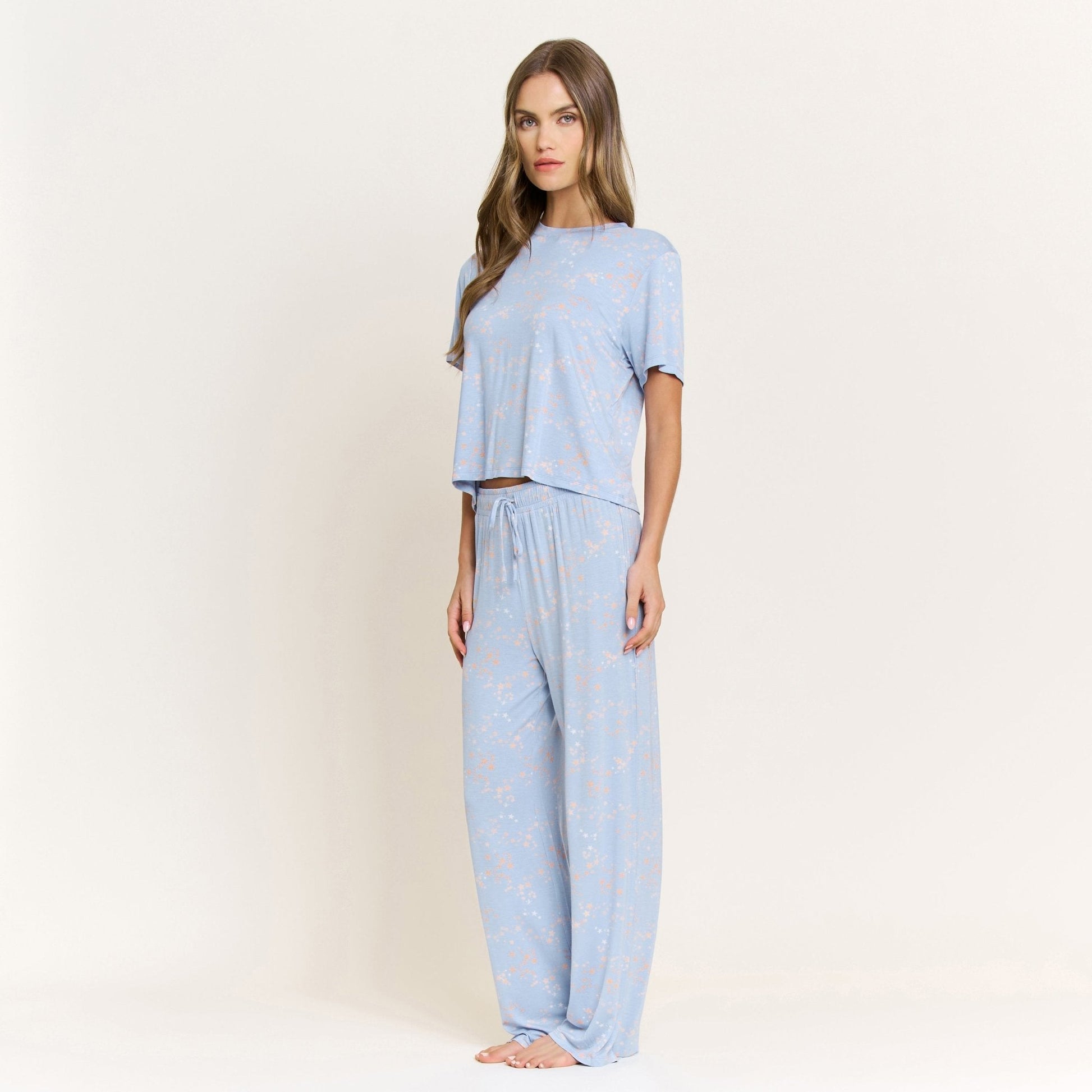 Honeydew All American Tee Pant Set in Periwinkle Stars