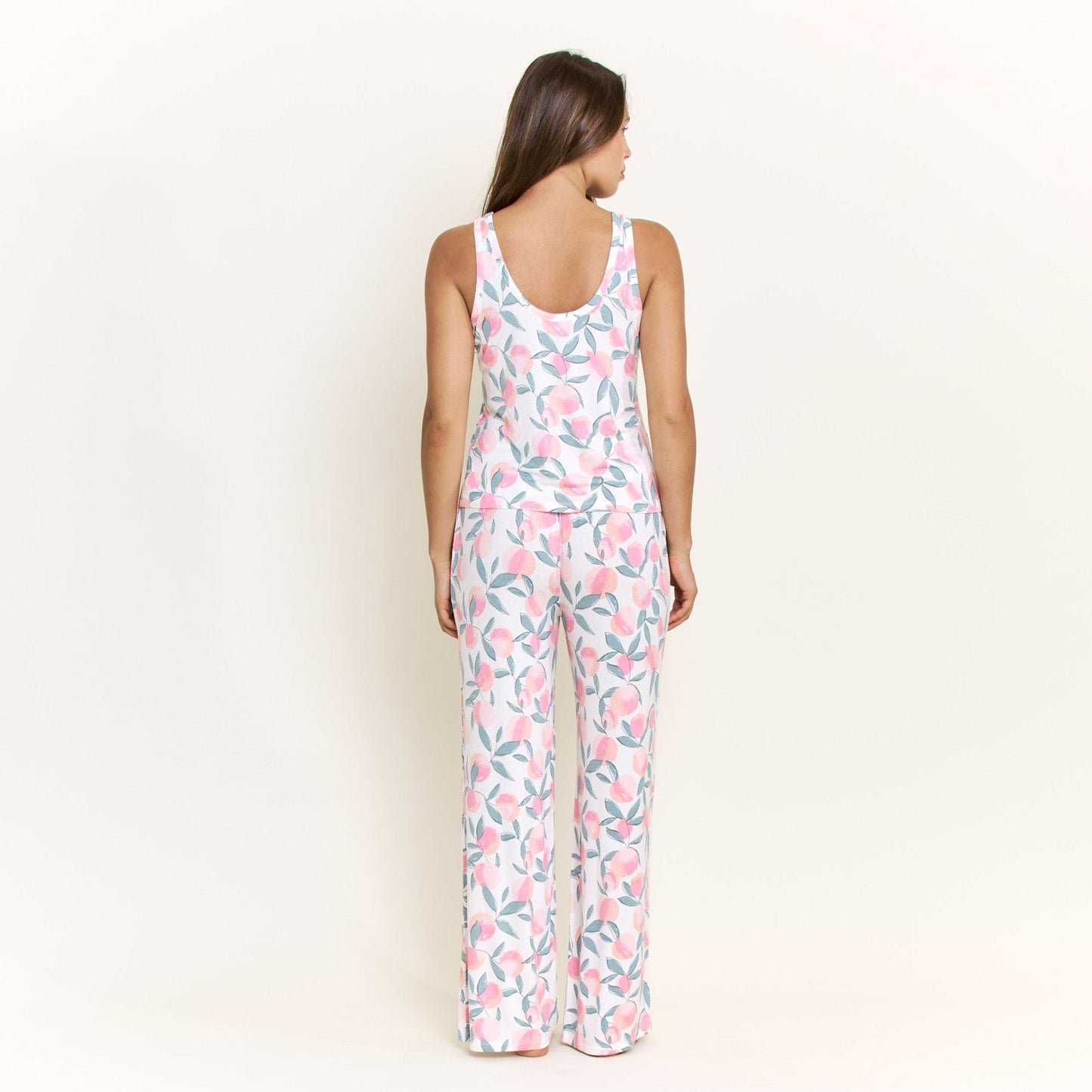 Honeydew All American Tank Pant Set in Ivory Peach Blooms