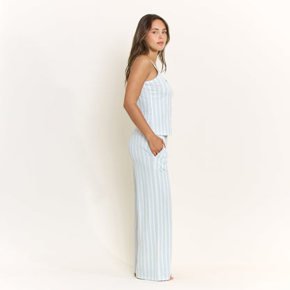 Honeydew All American Tank Pant Set in Sage Stitched Stripe