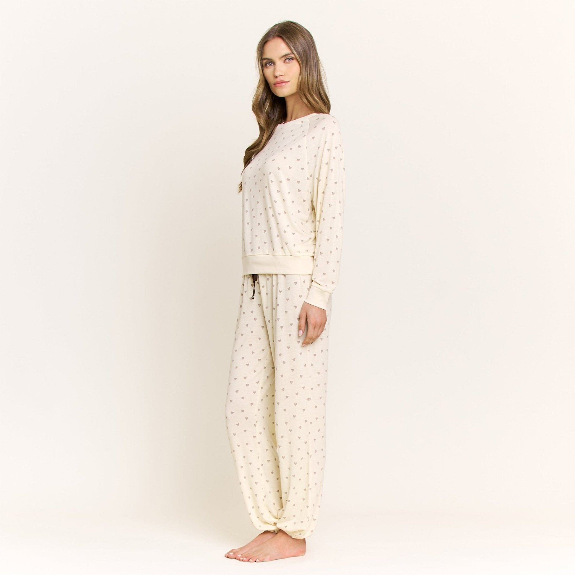 Honeydew Star Seeker Long Set in Butter Daydream Hearts
