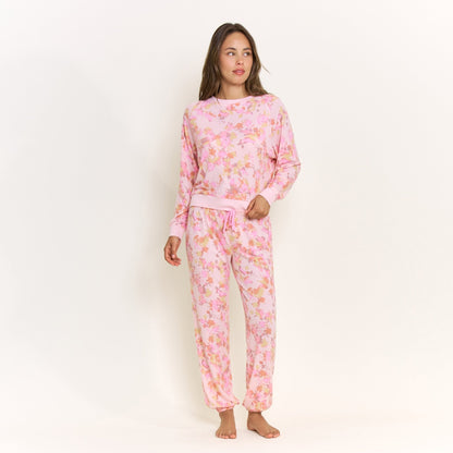 Honeydew Star Seeker Long Set in Rose Quartz Floral