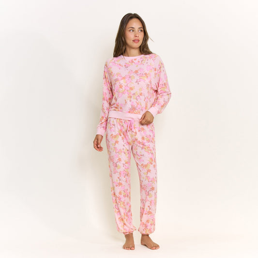 Honeydew Star Seeker Long Set in Rose Quartz Floral