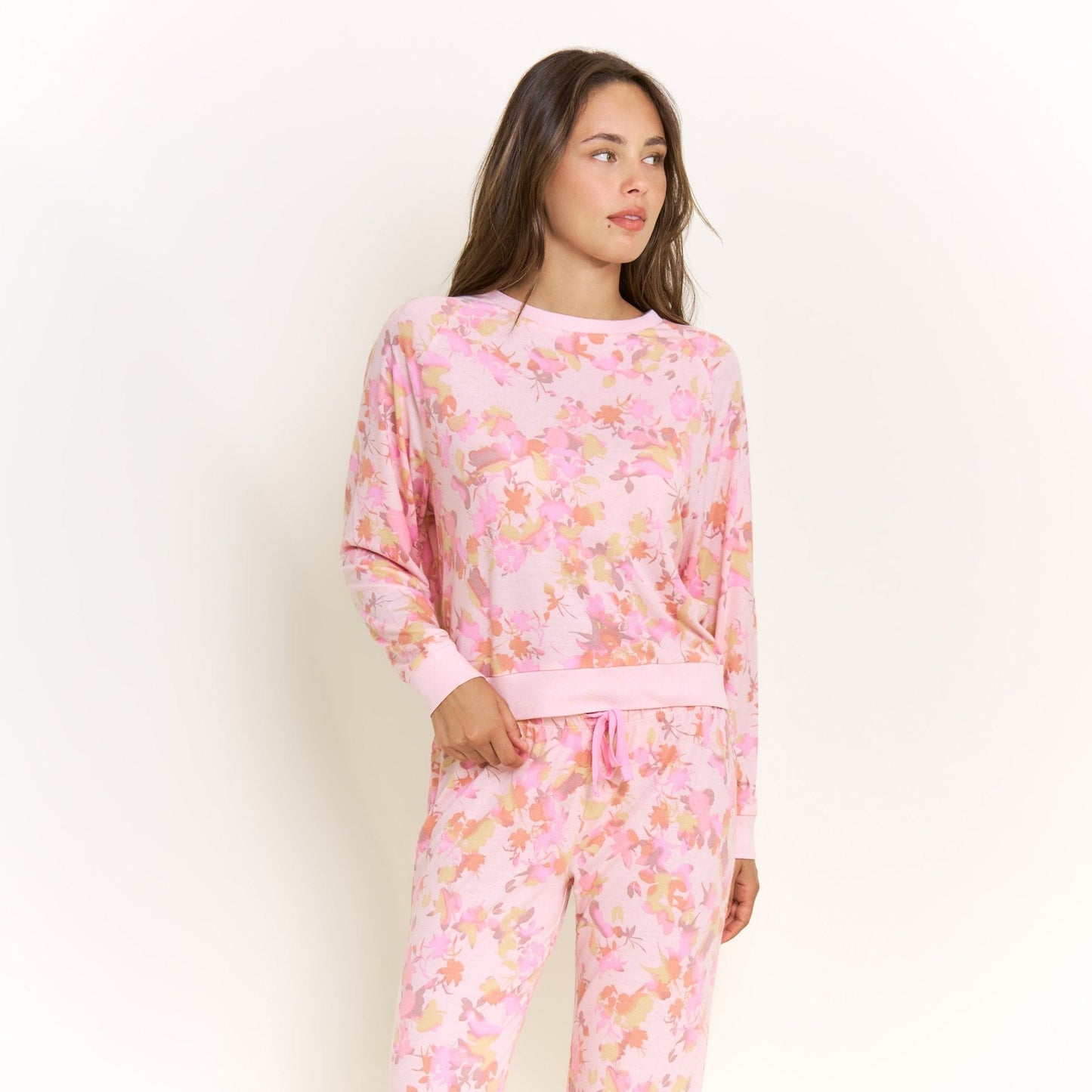 Honeydew Star Seeker Long Set in Rose Quartz Floral