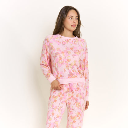 Honeydew Star Seeker Long Set in Rose Quartz Floral