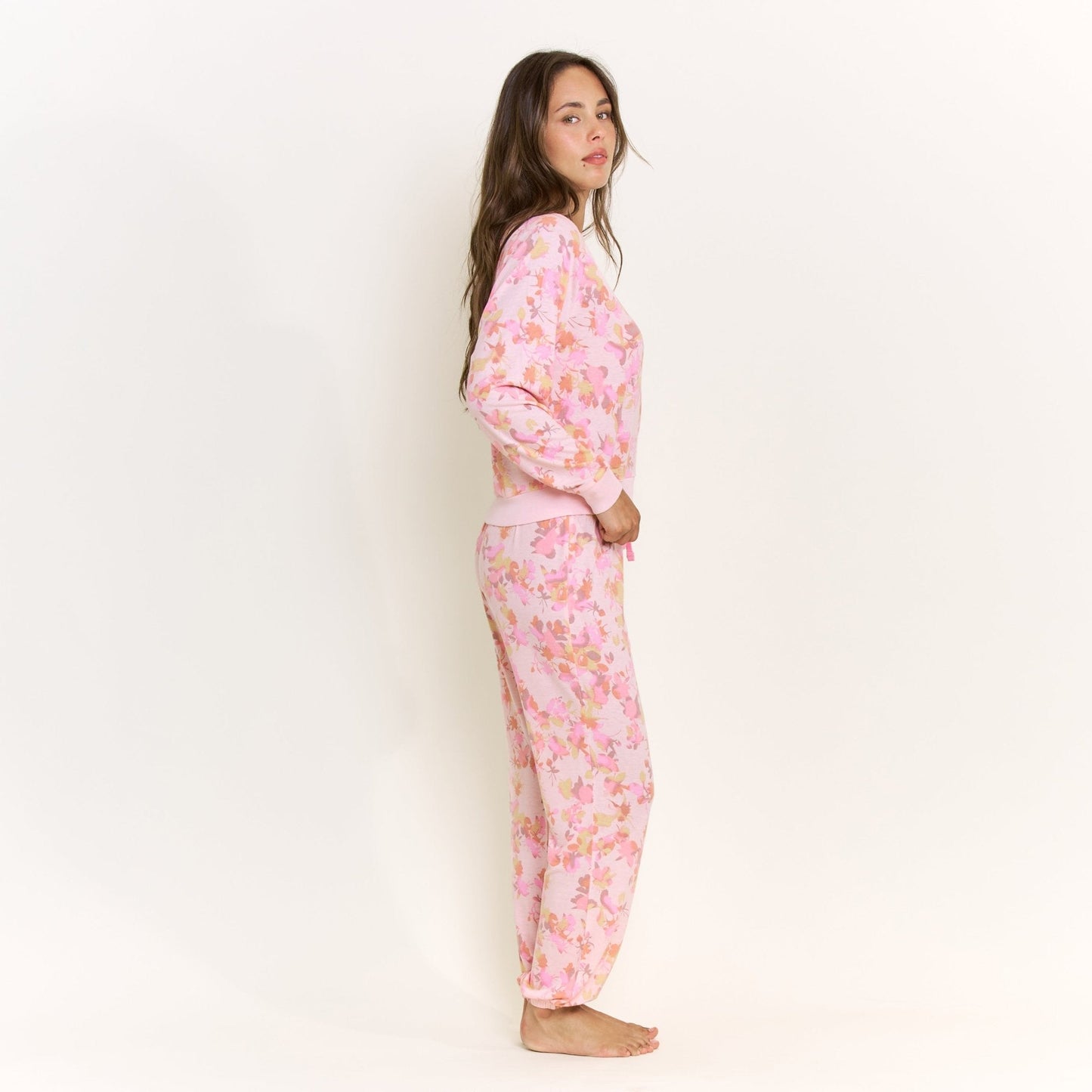 Honeydew Star Seeker Long Set in Rose Quartz Floral