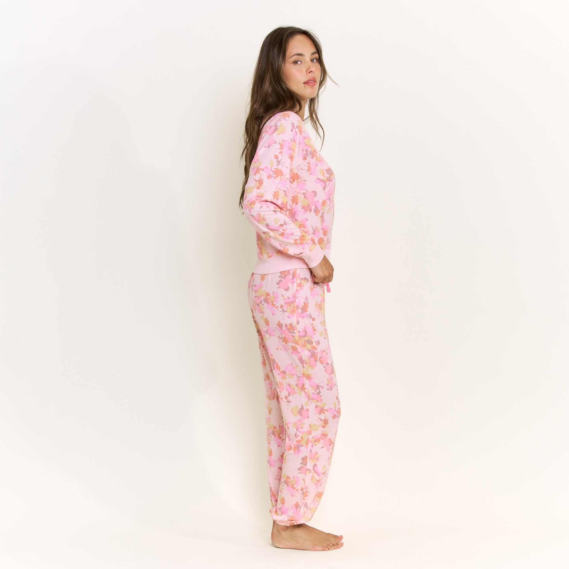 Honeydew Star Seeker Long Set in Rose Quartz Floral