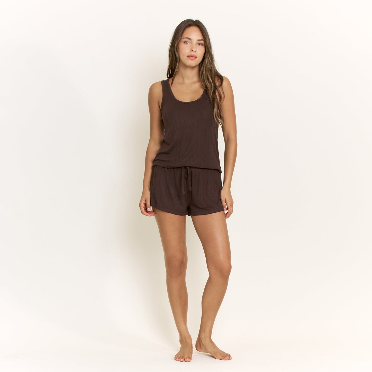 Honeydew Cloud Modal Short in Chocolate