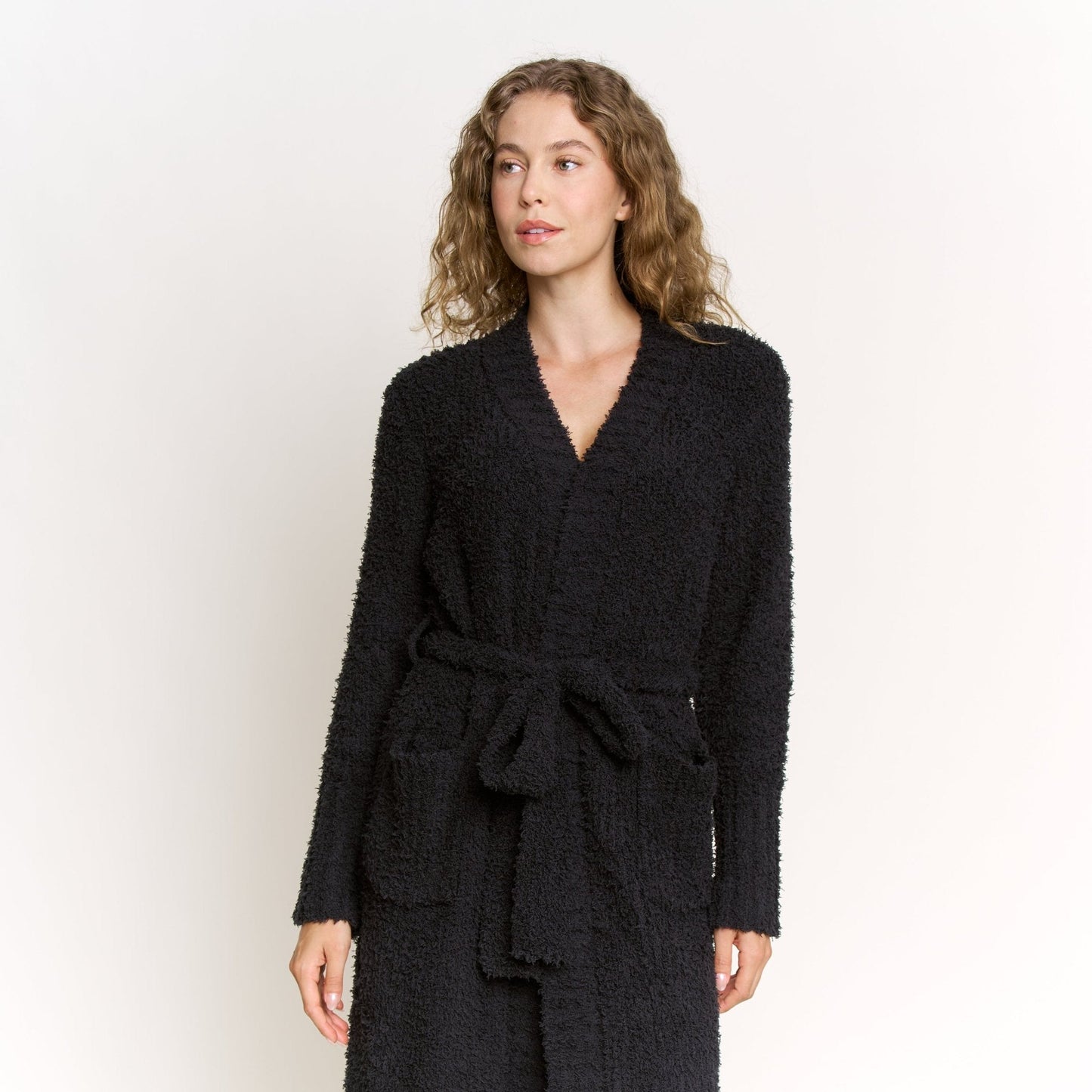 Honeydew Morning Brew Robe In Black