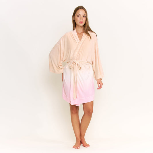 Honeydew Take A Break Robe in Sunset Dip-Dye