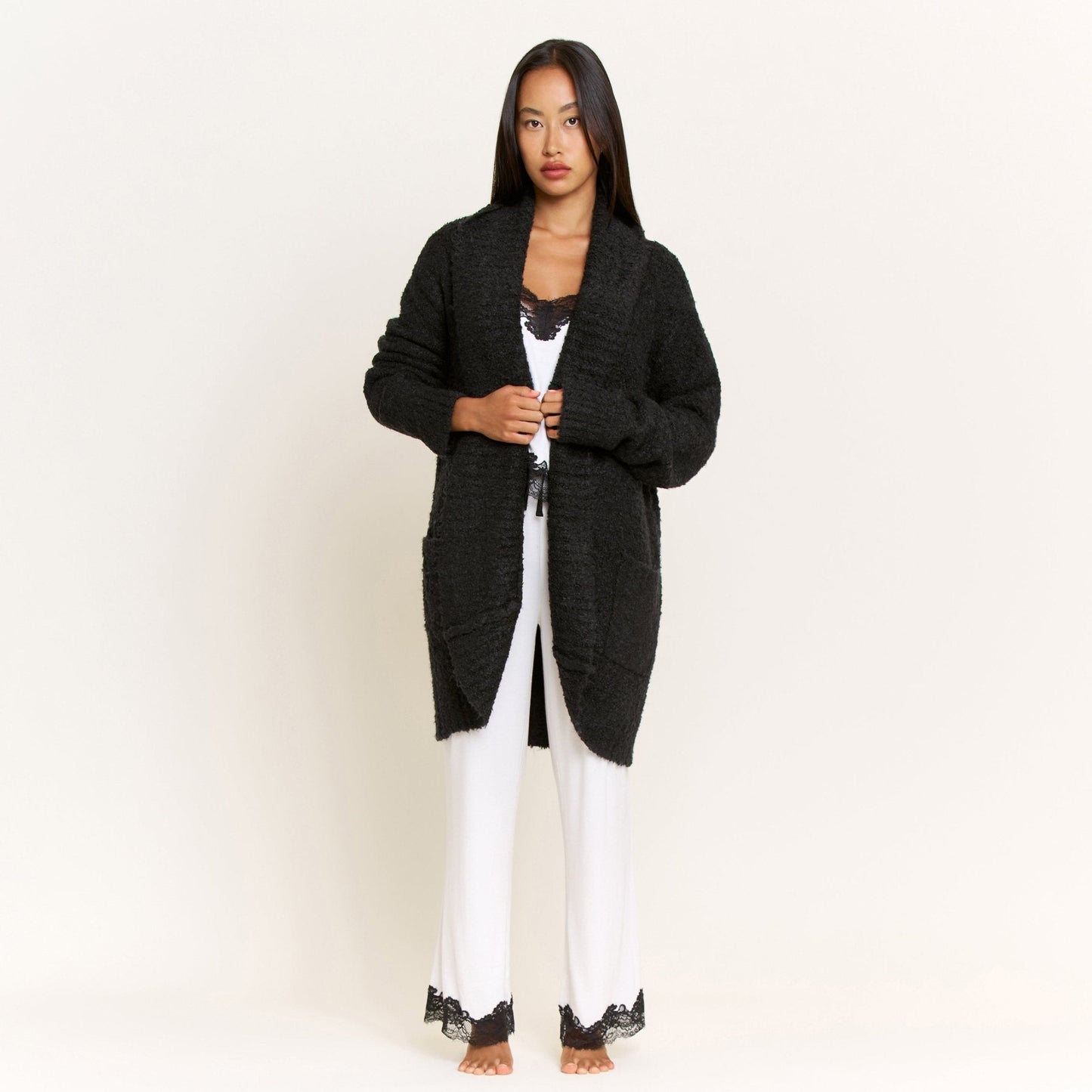Honeydew Ready to Relax Cardigan in Black
