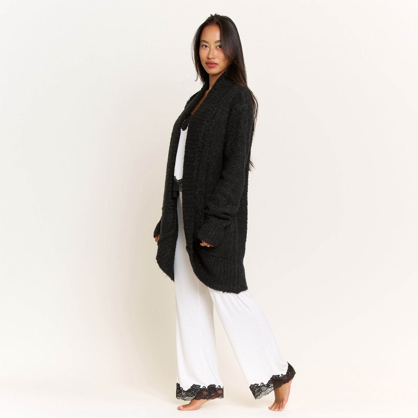 Honeydew Ready to Relax Cardigan in Black