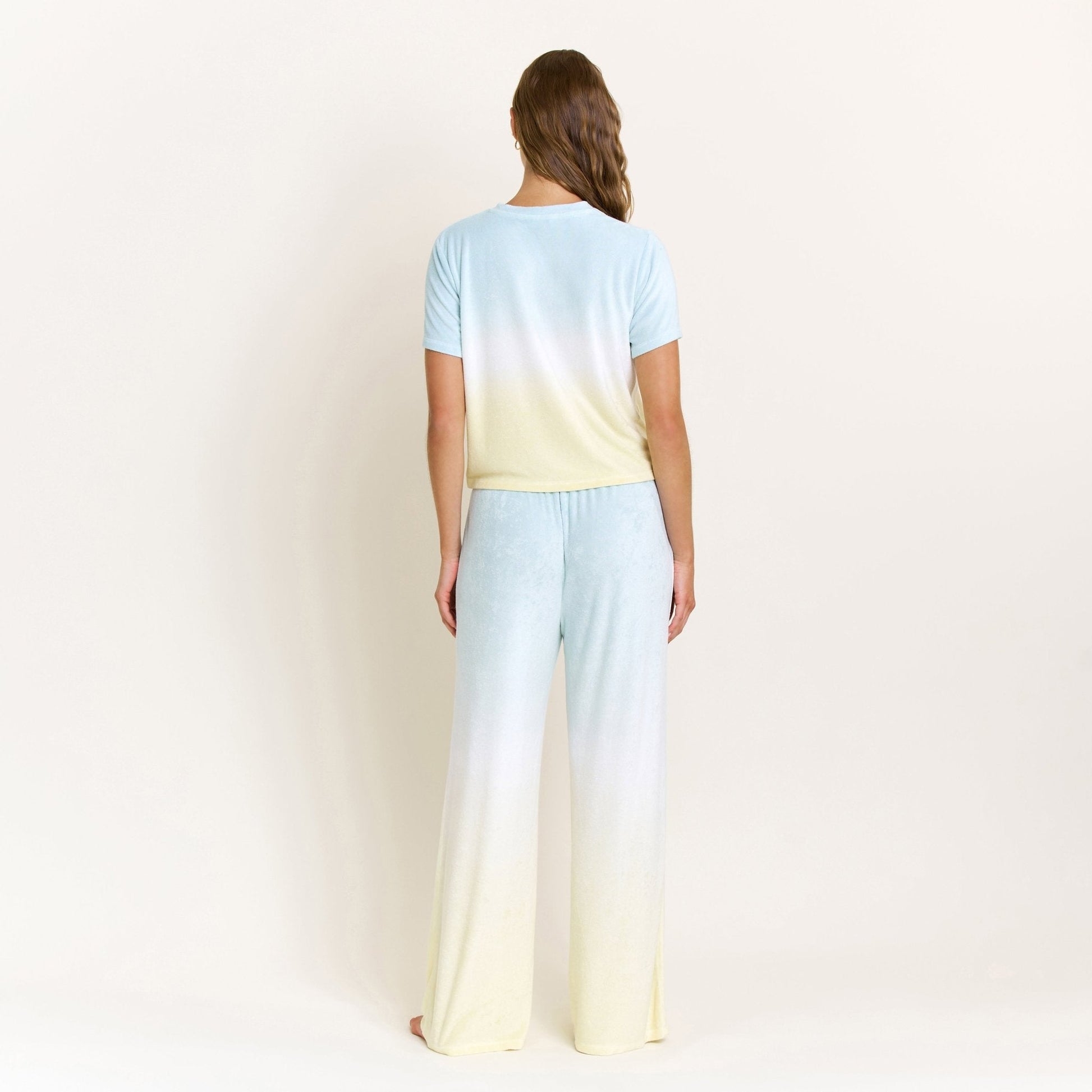 Honeydew Take A Break Tee Pant Set in Sunrise Dip-Dye