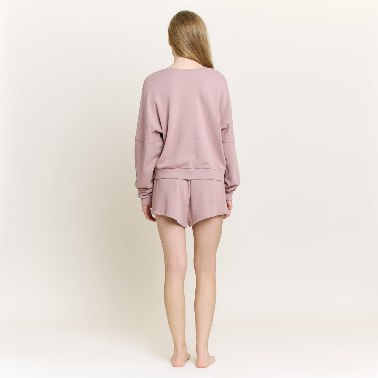 Honeydew Weekend Club Long Sleeve Shortie Set in Mocha