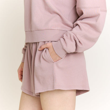 Honeydew Weekend Club Long Sleeve Shortie Set in Mocha