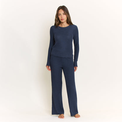 Honeydew Dream Cloud Long Sleeve Top in Midnight