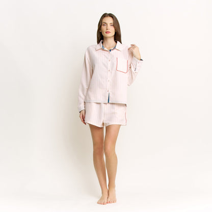 Honeydew Brunch Date Short in Flora Stripe