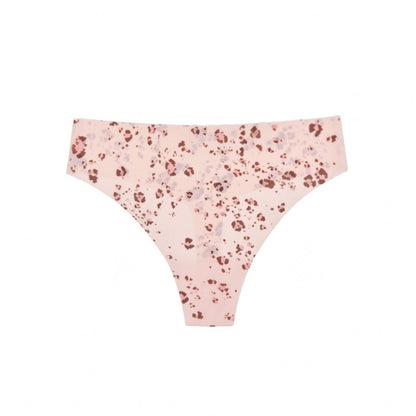 Honeydew Like Nothing Thong in Powdery Peach Leopard