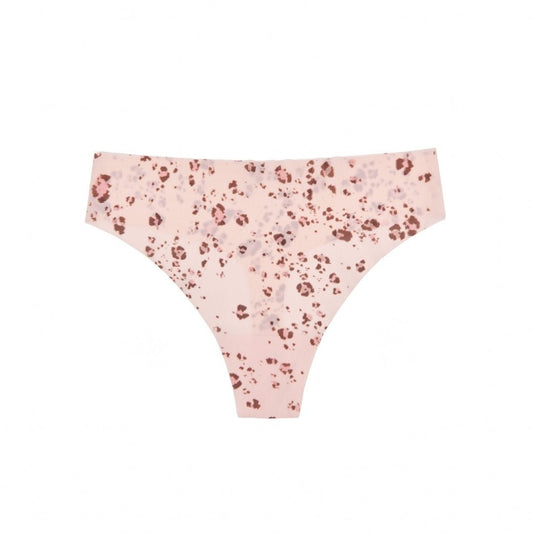 Honeydew Like Nothing Thong in Powdery Peach Leopard