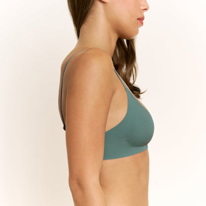 Honeydew Breeze Luxe Bra in Elm