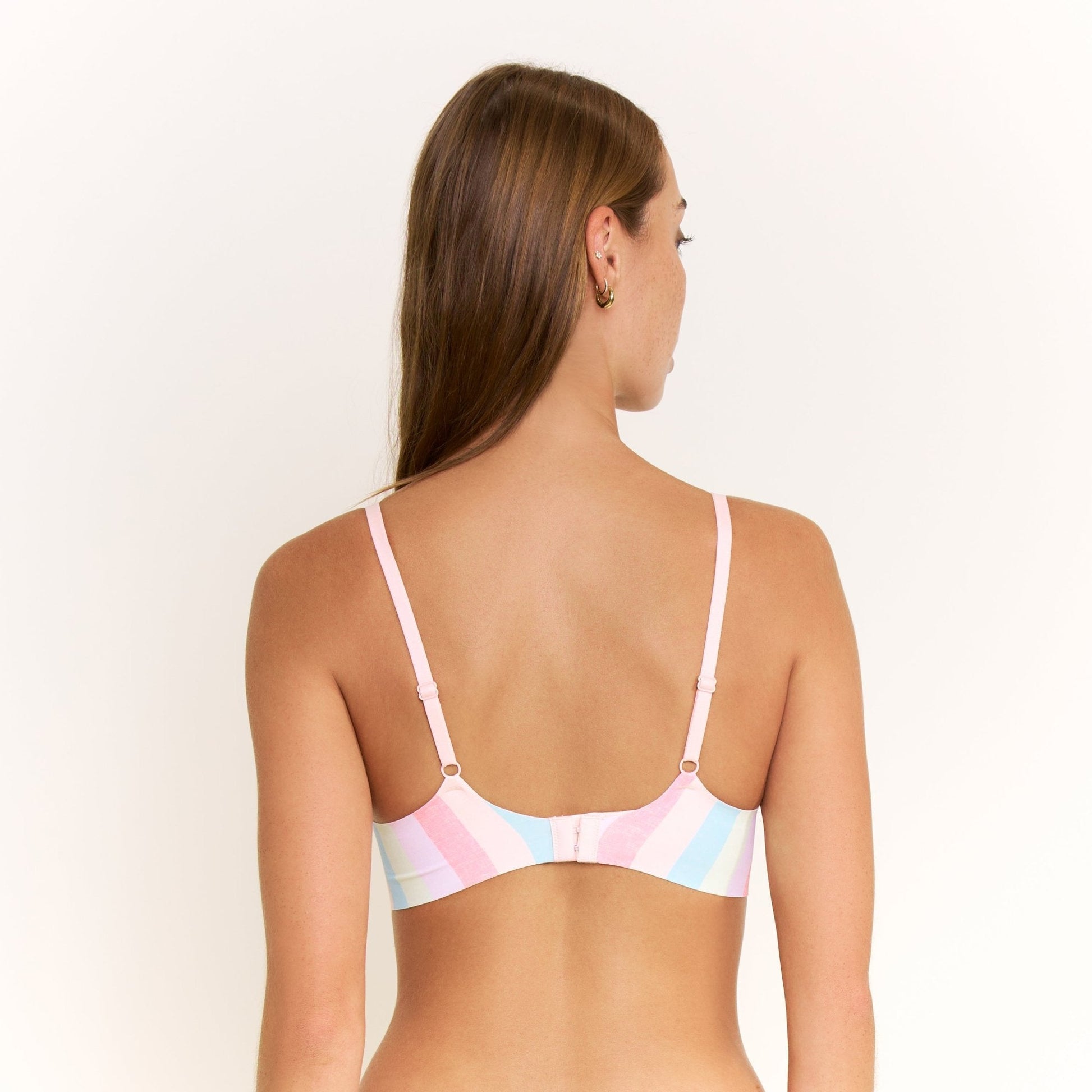 Honeydew Breeze Luxe Bra in Bali Stripe