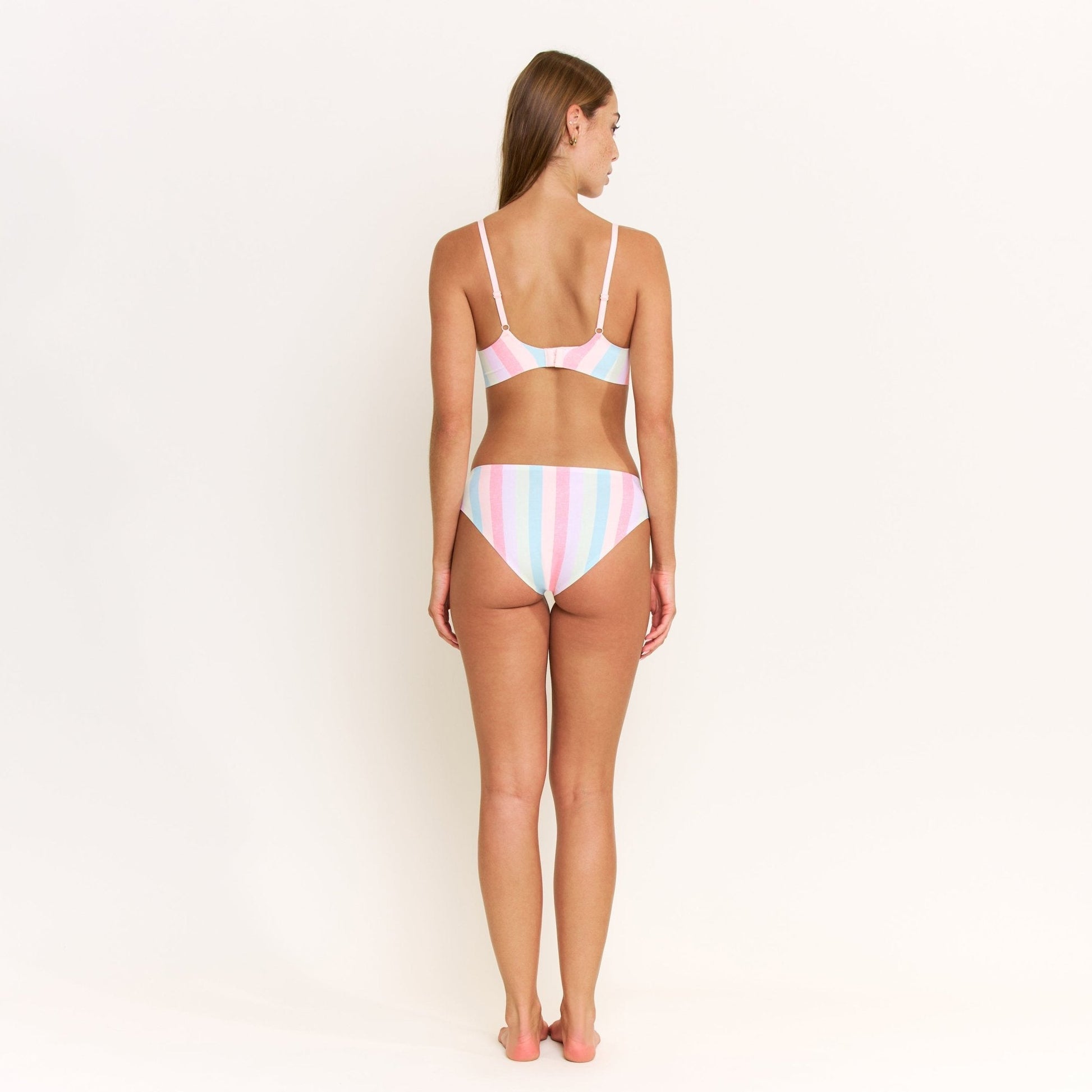 Honeydew Breeze Luxe Bikini in Bali Stripe