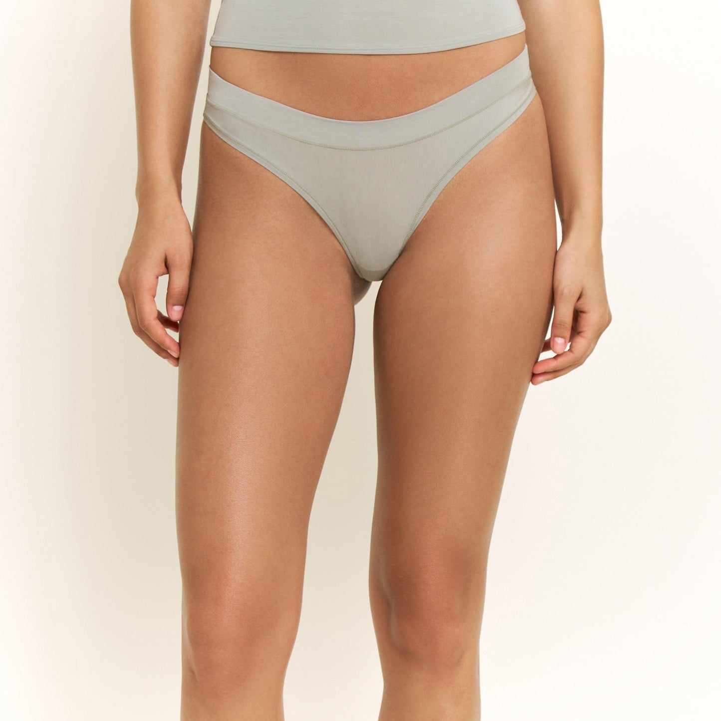 Honeydew Emery Thong in Soft Olive