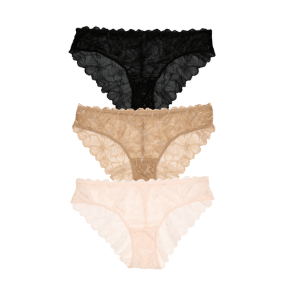 Honeydew Jessa Bikini 3-Pack in Basics & Ballet Slipper