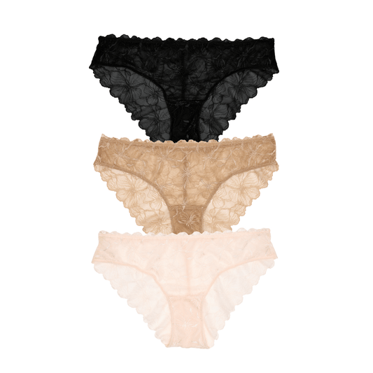 Honeydew Jessa Bikini 3-Pack in Basics & Ballet Slipper