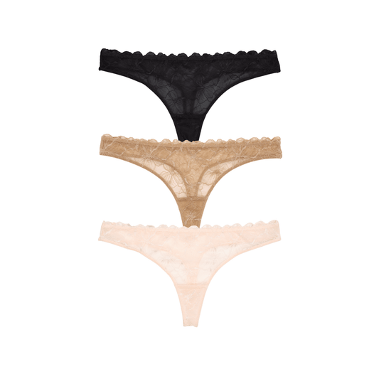 Honeydew Jessa Thong 3-Pack in Basics & Ballet Slipper