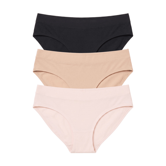 Honeydew Emery Bikini 3-Pack in Basics & Ballet Slipper
