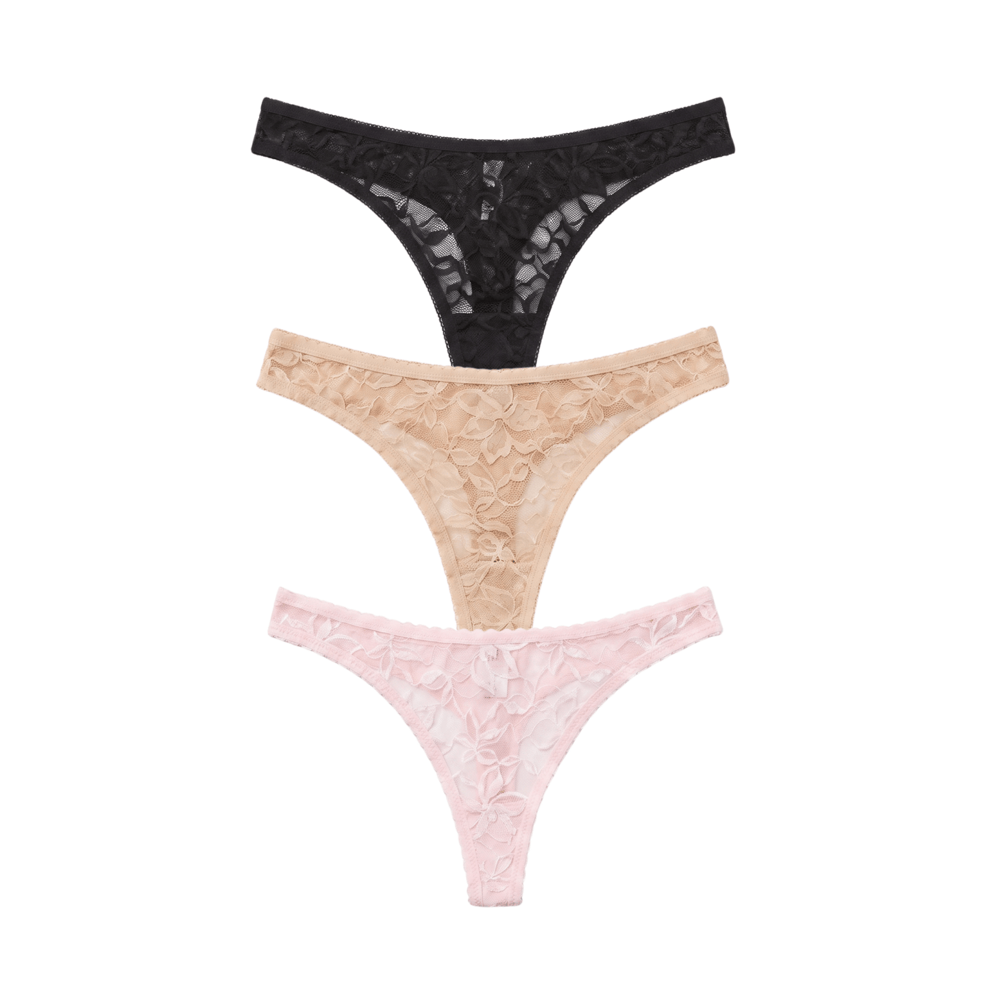 Honeydew Azlin Thong 3-Pack in Basics & Ballet Slipper