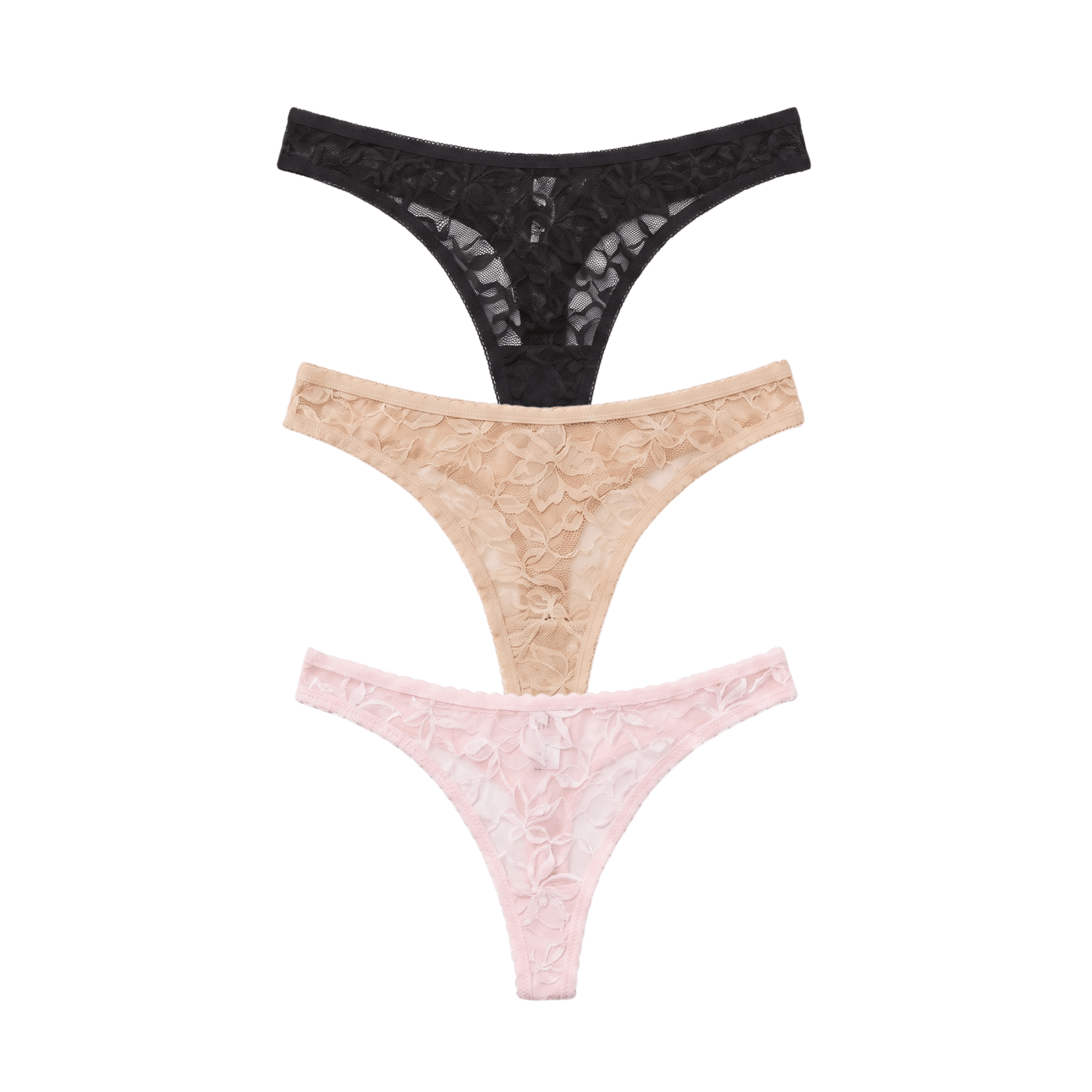 Honeydew Azlin Thong 3-Pack in Basics & Ballet Slipper