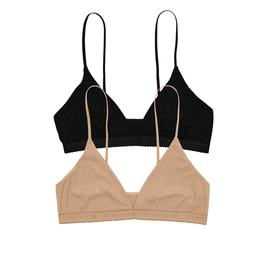Honeydew Emma Bralette 2-Pack in Basics