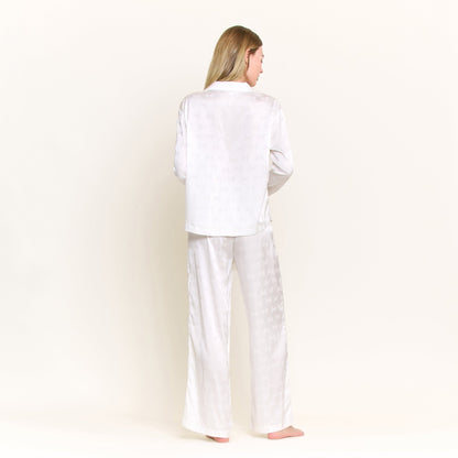 Honeydew Forever Mine Long PJ Set in White