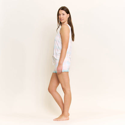 Honeydew All American Tank Shortie Set in Bridal Check