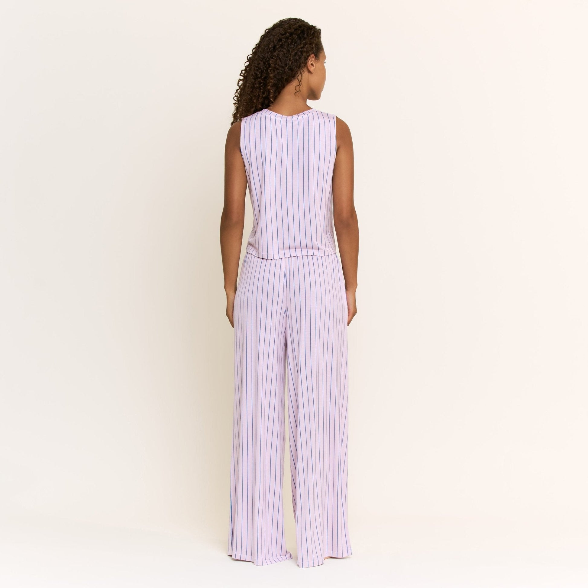 Honeydew All American V Tank Pant Set in Lilac Dew Pin Stripe