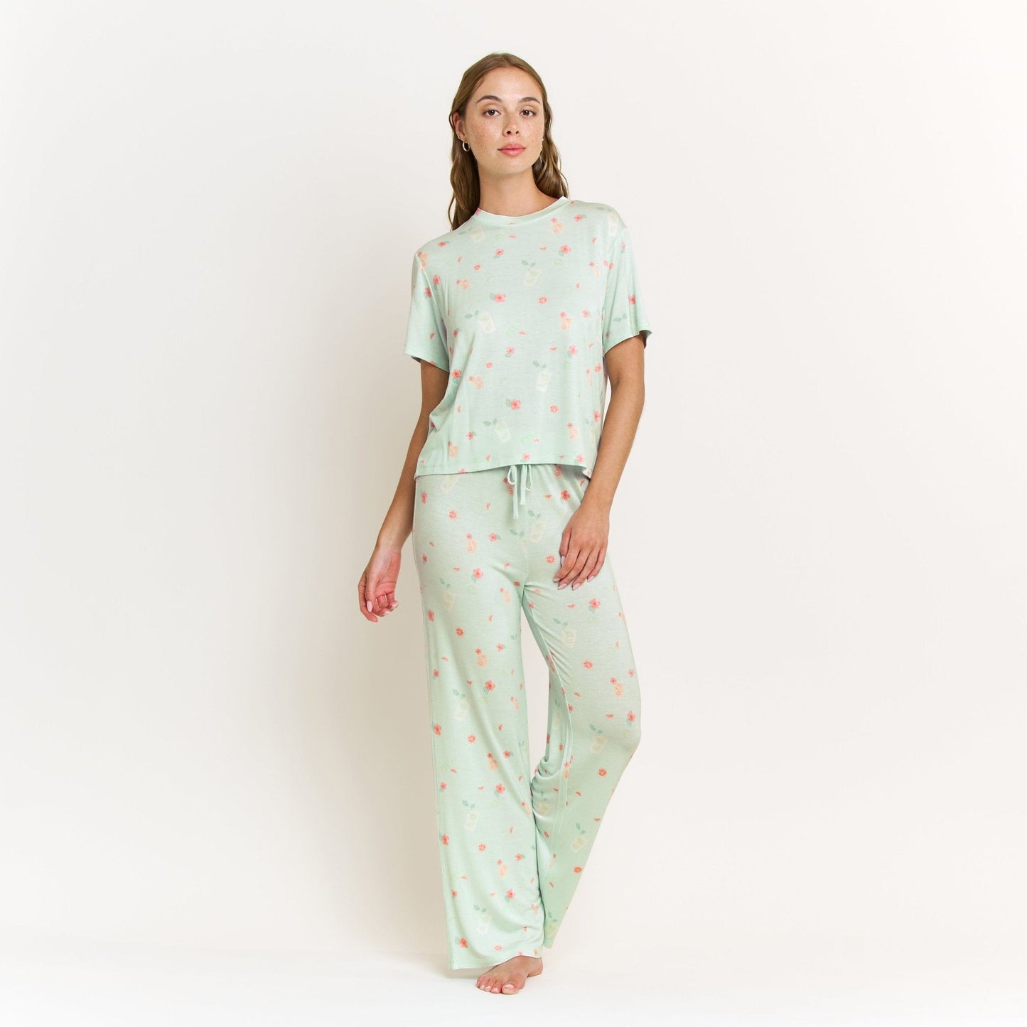Honeydew All American Tee Pant Set in Mint Mojito Bliss