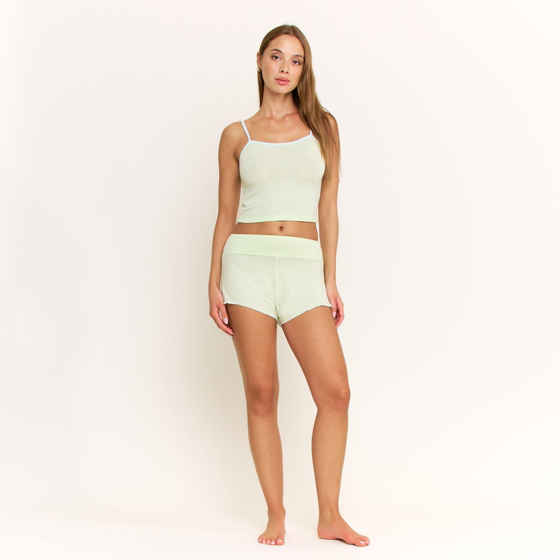 Honeydew Janelle Cami Shortie Set in Key Lime