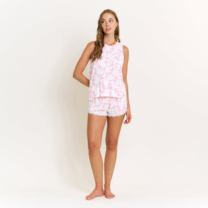 Honeydew All American Tank Shortie Set in Baja Pink Floral